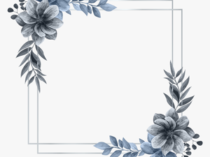 #wreath #square #flower #floral #frame #silver #glitter - Silver Wedding Frame Png