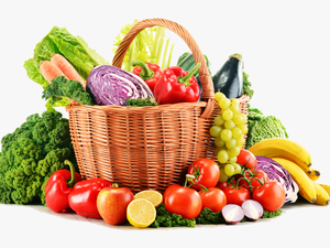 Transparent Fruit And Vegetables Clipart - Vegetables & Fruits Png