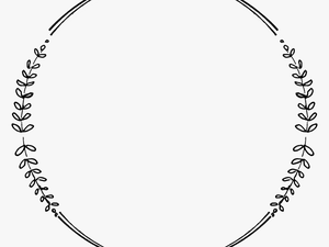 Circle Clipart Monogram Frame - Simple Circle Border Design
