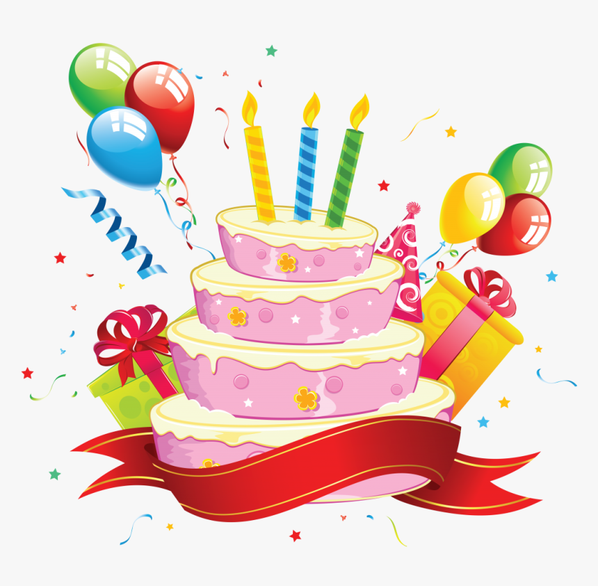 Birthday Cake Png Cakes Hd And Balloons Happy Impressive - Transparent Birthday 3 Cake