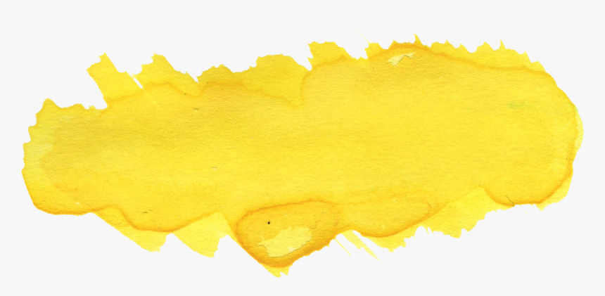 Transparent Brush Stroke Yellow Watercolor