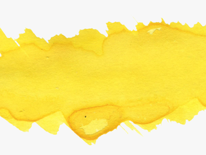 Transparent Brush Stroke Yellow Watercolor