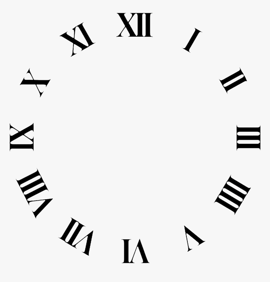 Clock Face Roman Numerals Time C