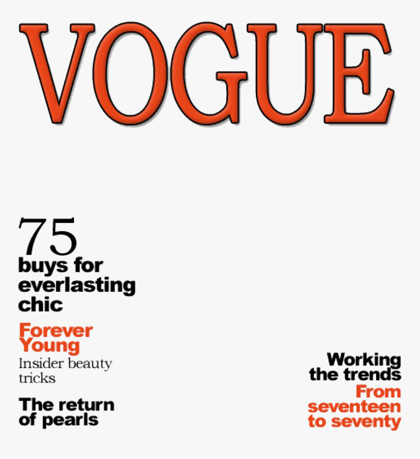 Vogue Magazine Cover Png Image - Magazine Cover Template Vogue
