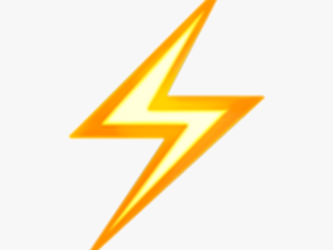 Transparent Rayo Png - Iphone Lightning Bolt Emoji