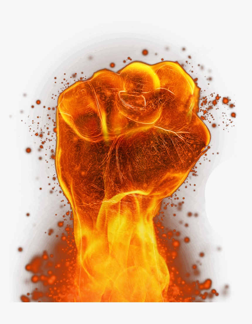 Transparent Fire Hand Png Image 