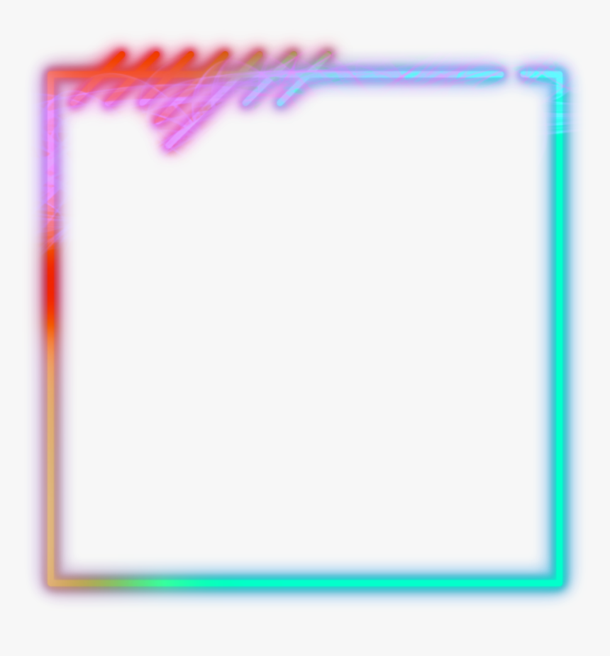 Mq Neon Frame Frames Border Borders - Neon Border Transparent Background