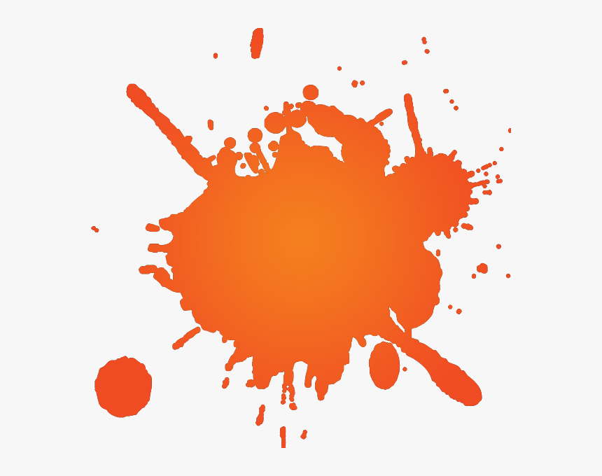 Splash Png Orange - Orange Paint Splatter Png