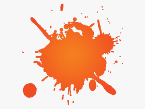 Splash Png Orange - Orange Paint Splatter Png