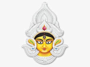 The Face Of Goddess Durga - Logo Durga Maa Png