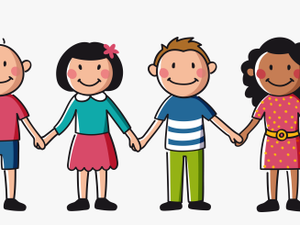 Transparent Cartoon Hand Png - Children Holding Hands Clipart