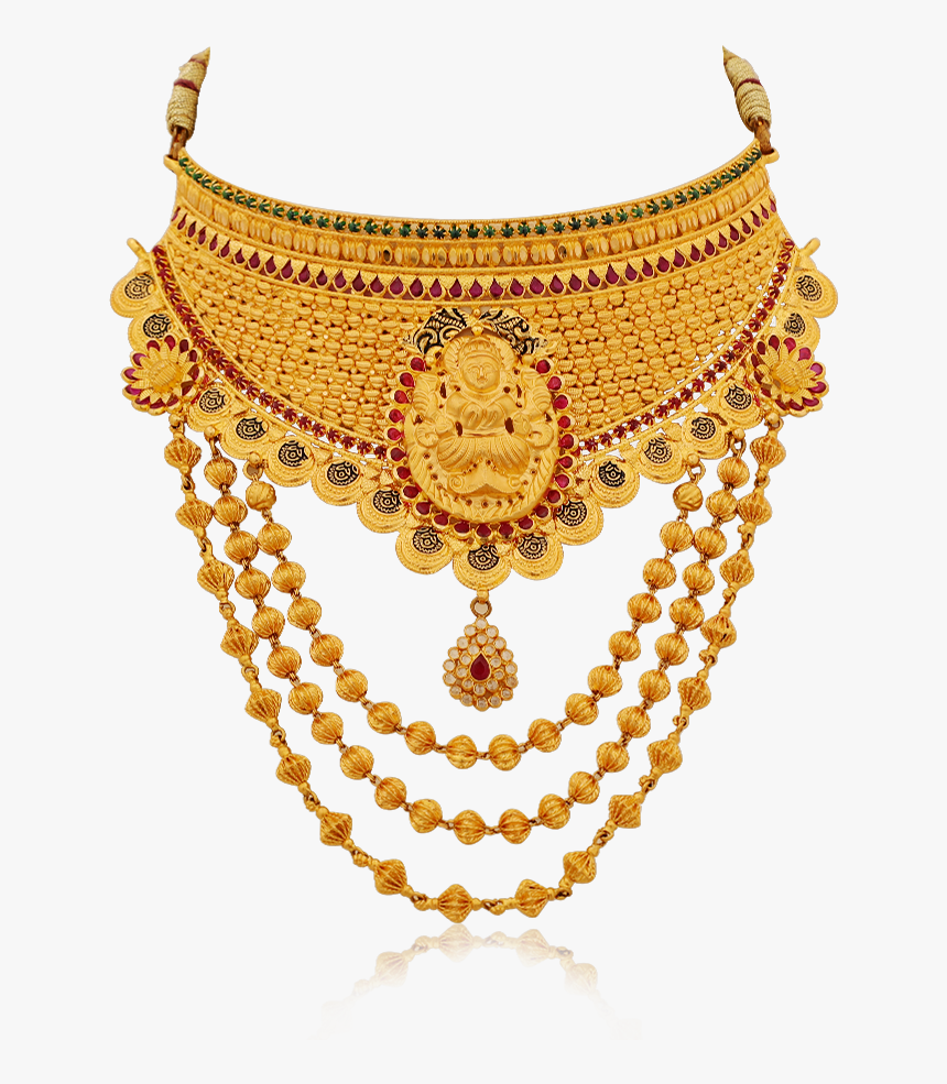 Bridal Grand Gold Necklace - Half Set Gold Jewellery Designs