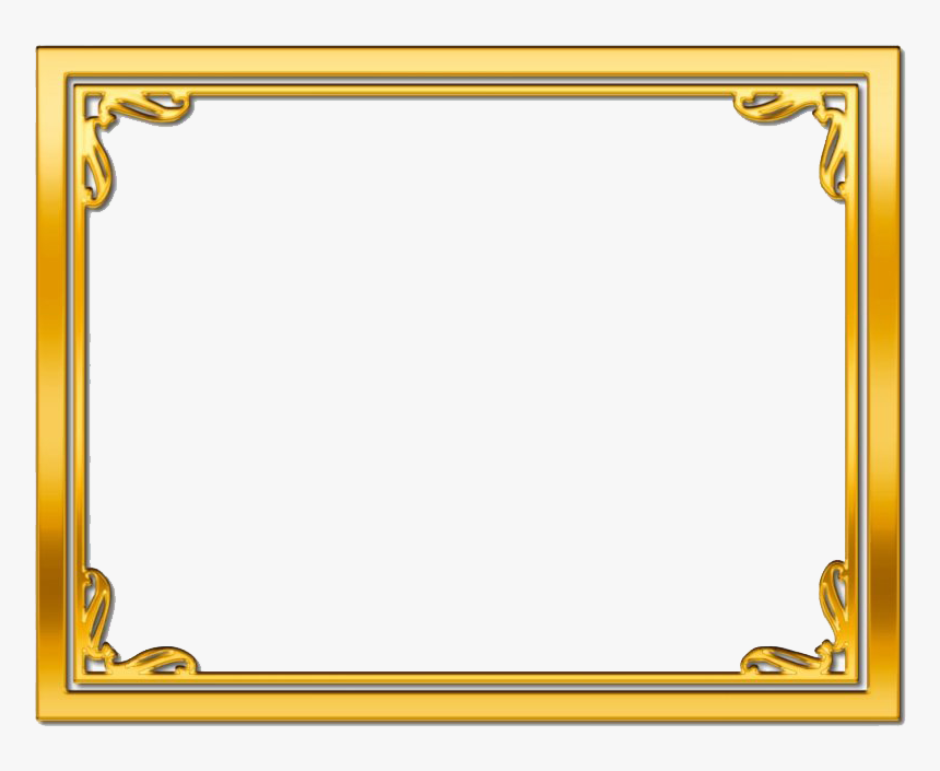 Gold Frame Png Picture - Golden 