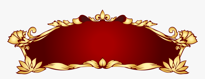Transparent Red Deco Banner Png 