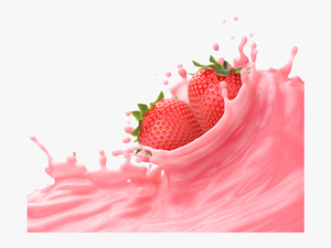 Strawberry Milk Png - Strawberry Milk Splash Png
