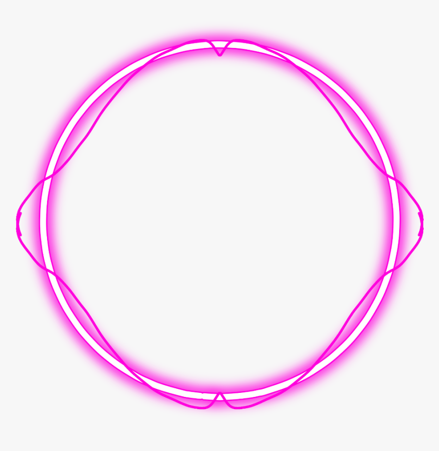 #neon #round #pink #freetoedit #circle #frame #border - Blue Neon Circle Png