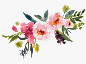 Painting Flower Bouquet Clip Art Leaves Transprent - Watercolor Flower Transparent Background