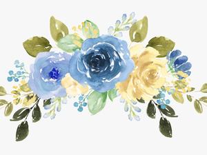 Blue Watercolor Flowers Png
