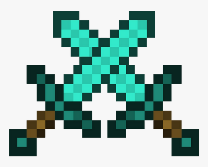 Symbol Diamond Minecraft Symmetry Sword Free Download - Minecraft 2 Diamond Swords