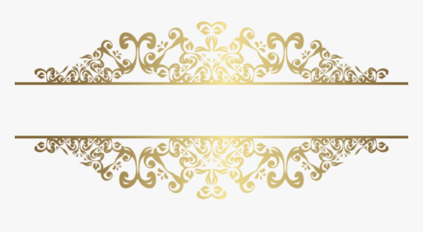 Decorative Line Gold Png Transparent Images - Elegant Gold Border Design