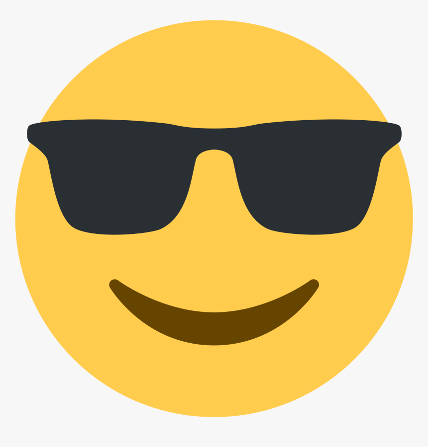 Sunglasses Emoji Png Transparent Background - Emojis De Twitter Png