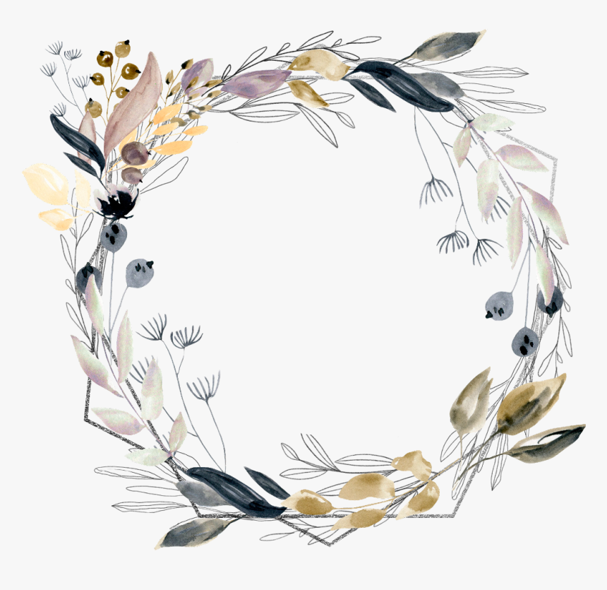 #flower #floral #square #frame #wreath #silver #glitter - Template Kad Kahwin Kosong