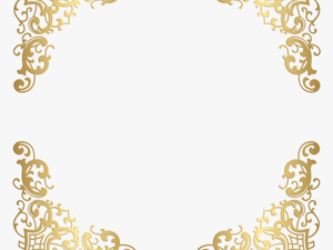 Free Png Download Gold Decorative Corners Transparent - Gold Decorative Frame Png