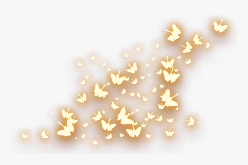 #ftestickers #butterflies #butterflylight #glowing - Gold Glow Butterfly Png