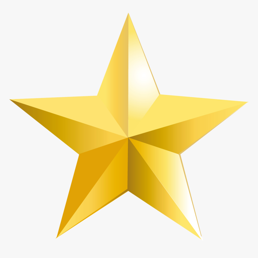 Gold Star - Transparent Background Star Png