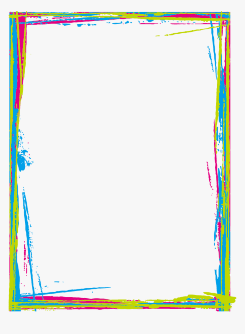 #ftestickers #frame #borders #linedrawing #cute #colorful - Colorful Border Png