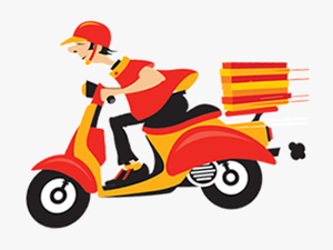Transparent Scooter Clipart - Free Home Delivery Logo Png