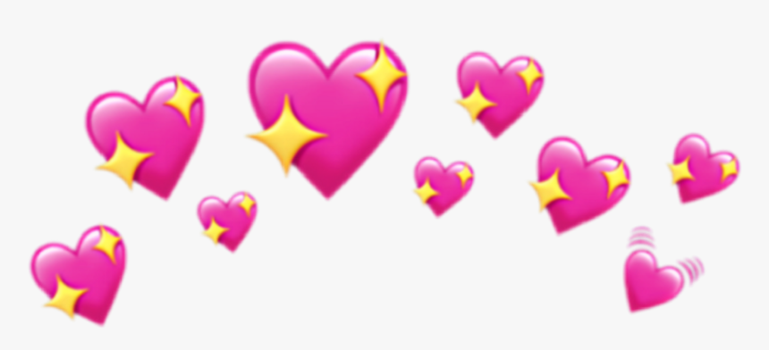 #headcrown #heart #crown #head #heartcrown #pink #sparkle - Aesthetic Heart Emoji Png