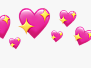 #headcrown #heart #crown #head #heartcrown #pink #sparkle - Aesthetic Heart Emoji Png