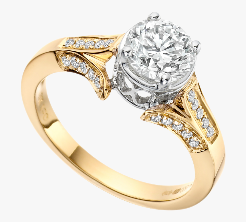 Ring Png - Solitaire Diamond Ring Gold