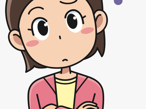 Cartoon Computer Icons Drawing Woman - Girl Thinking Clipart Gif