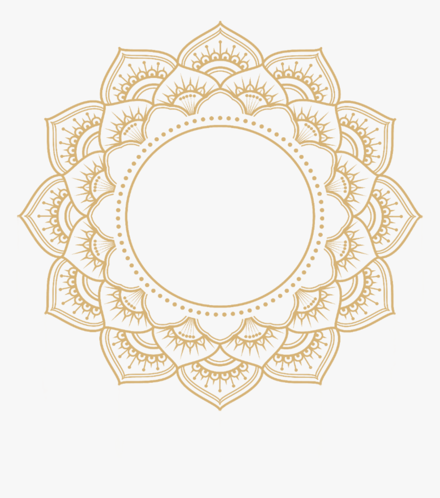 #mandala #gold #overlay #frame - Gold Mandala Transparent Background