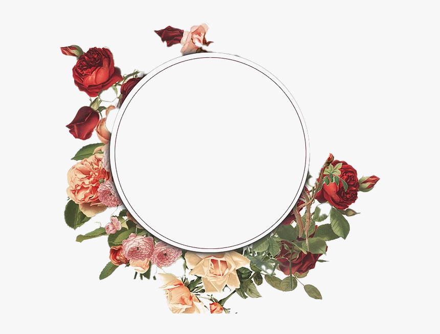 Round Flower Frame Png - Transparent Background Flower Frame Png