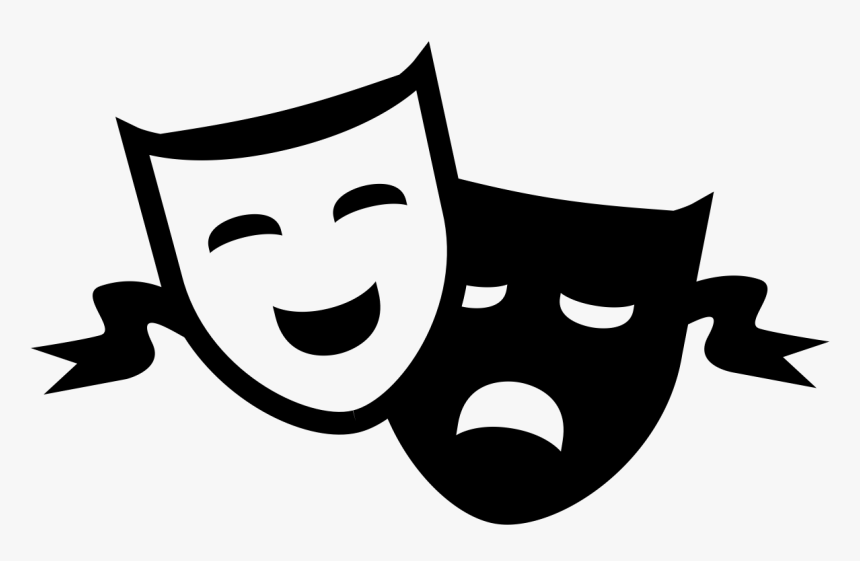 Faces Clipart Drama Mask - Transparent Background Theatre Masks
