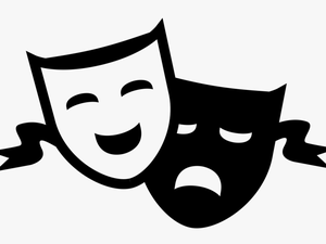 Faces Clipart Drama Mask - Transparent Background Theatre Masks