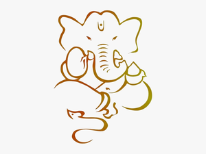 Ganesh Outline Png Transparent Images - Ganesh Chaturthi Drawing Easy