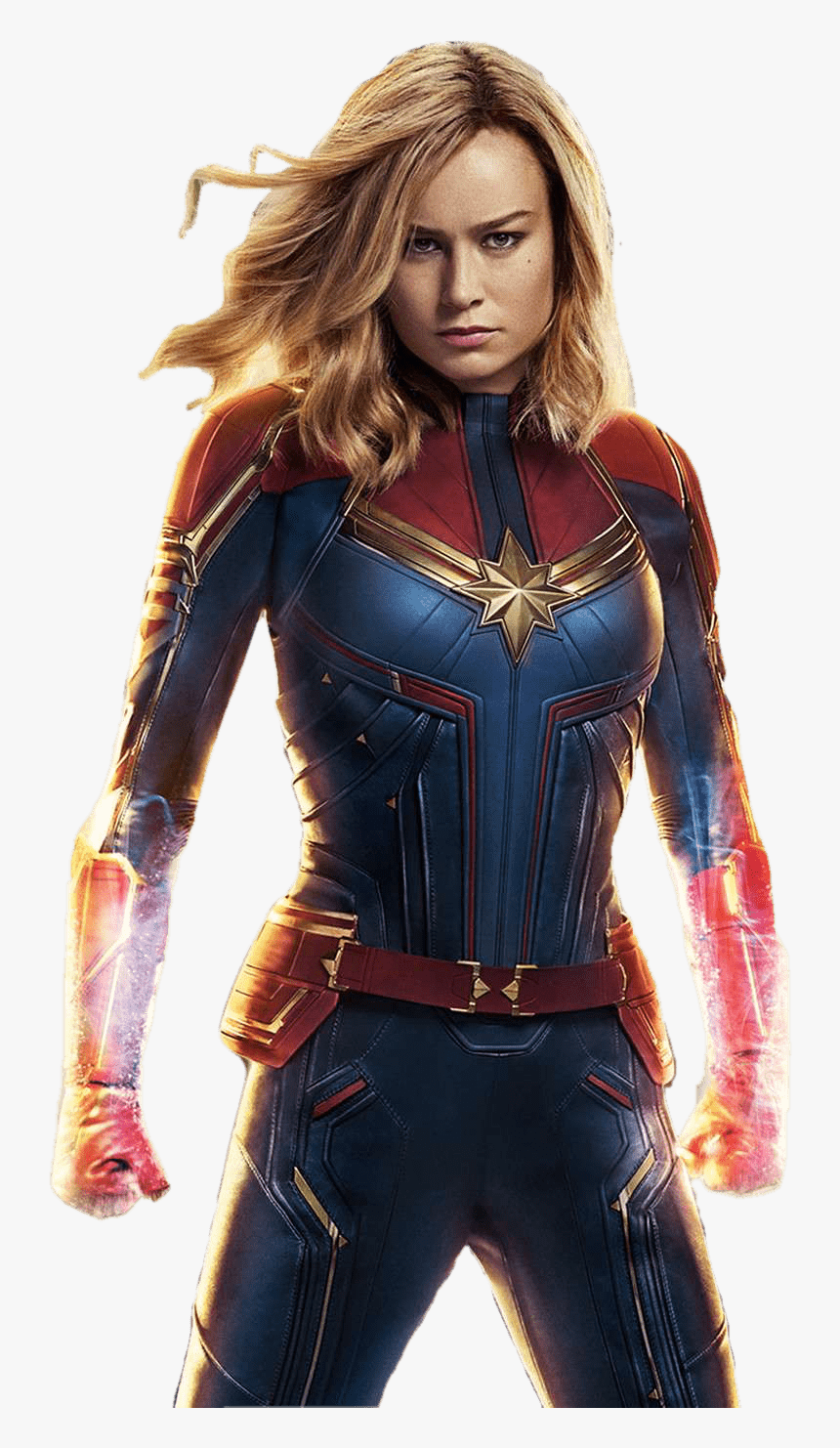 Captain Marvel Transparent Png Images - Mcu Captain Marvel Suit