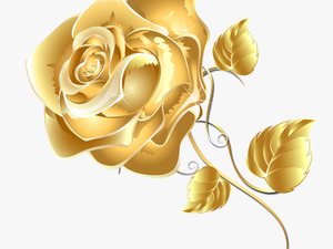 Rose Gold Flower Png - Gold Flower Floral Png