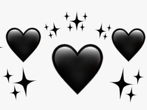 #heart #hearts #heartcrown #crown #black #blackheart - Black Heart Crown Png