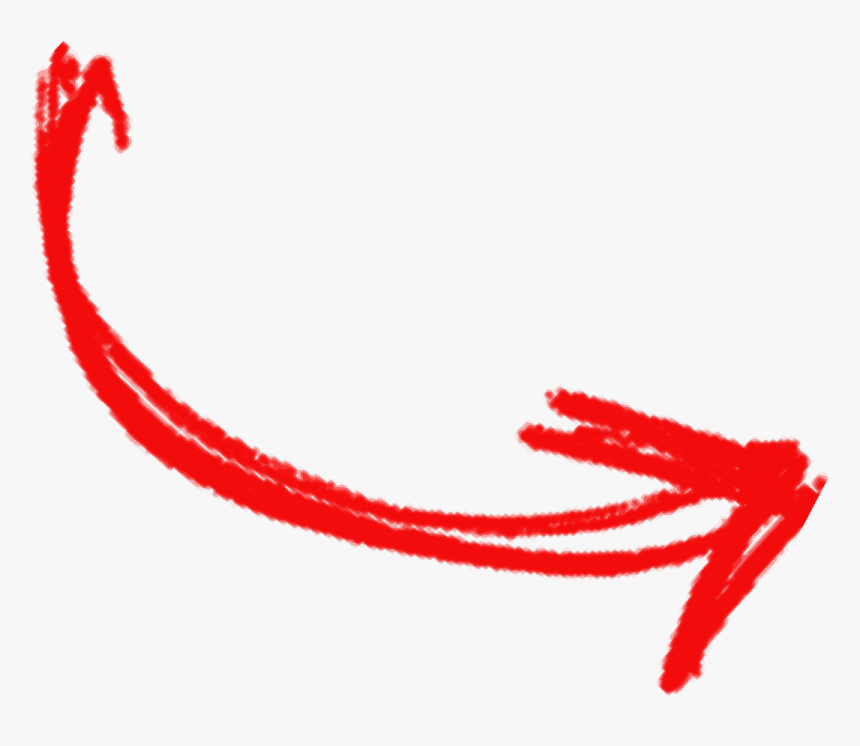 Hand Drawn Red Arrow Png
