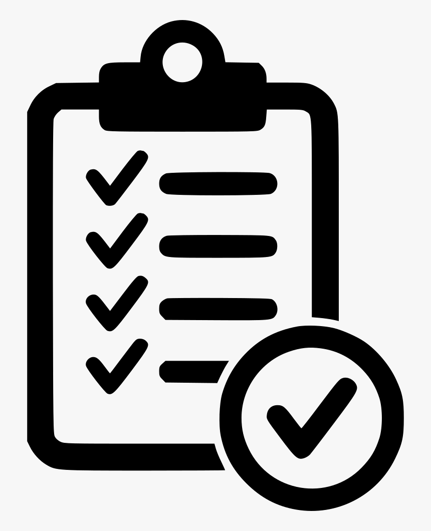 Icons Checklist Computer Black Text White - Check List Png Icon