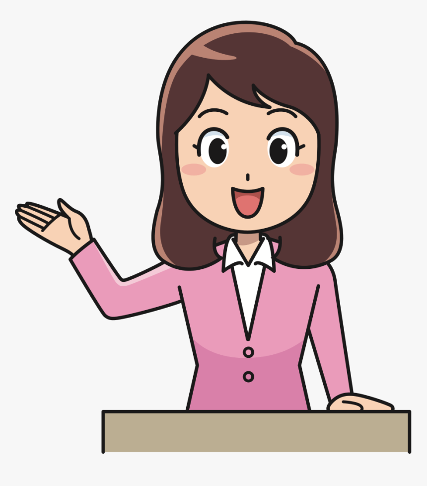 Transparent Woman At Desk Clipart - Female School Teacher Teacher Clipart
