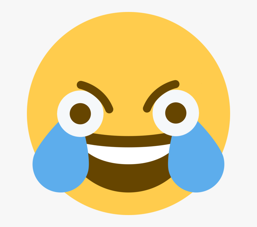 Open Eye Crying Laughing Discord Emoji - Crying Laughing Emoji