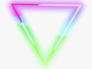 #neon #triangle #pink #green #blue #lights #neonlights - Triangle Neon Light Png