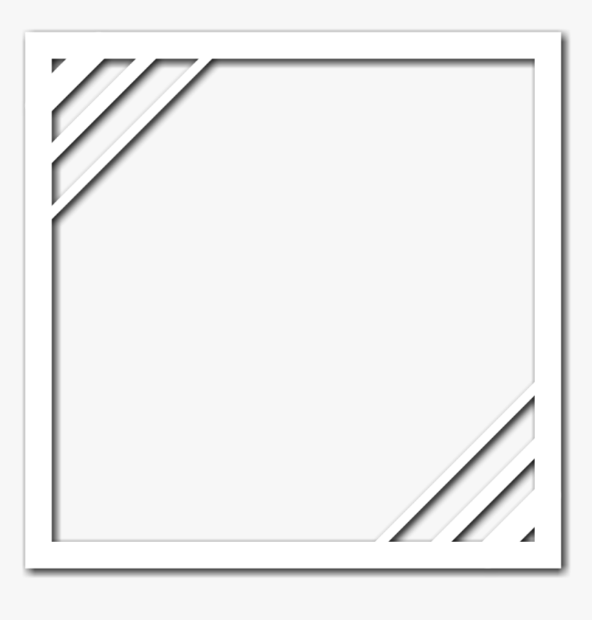 Transparent Square White Frame P