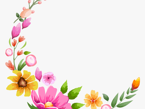 #bloom #pink #frame #flower #border #flowers #white - Flower Transparent Border Stickers